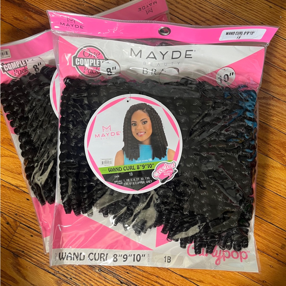 Wand Curl Synthetic Hair Extensions - Black (8"-10")